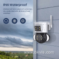 Panoramic PTZ CCTV Surveillance Dual Lens Floodlight Camera